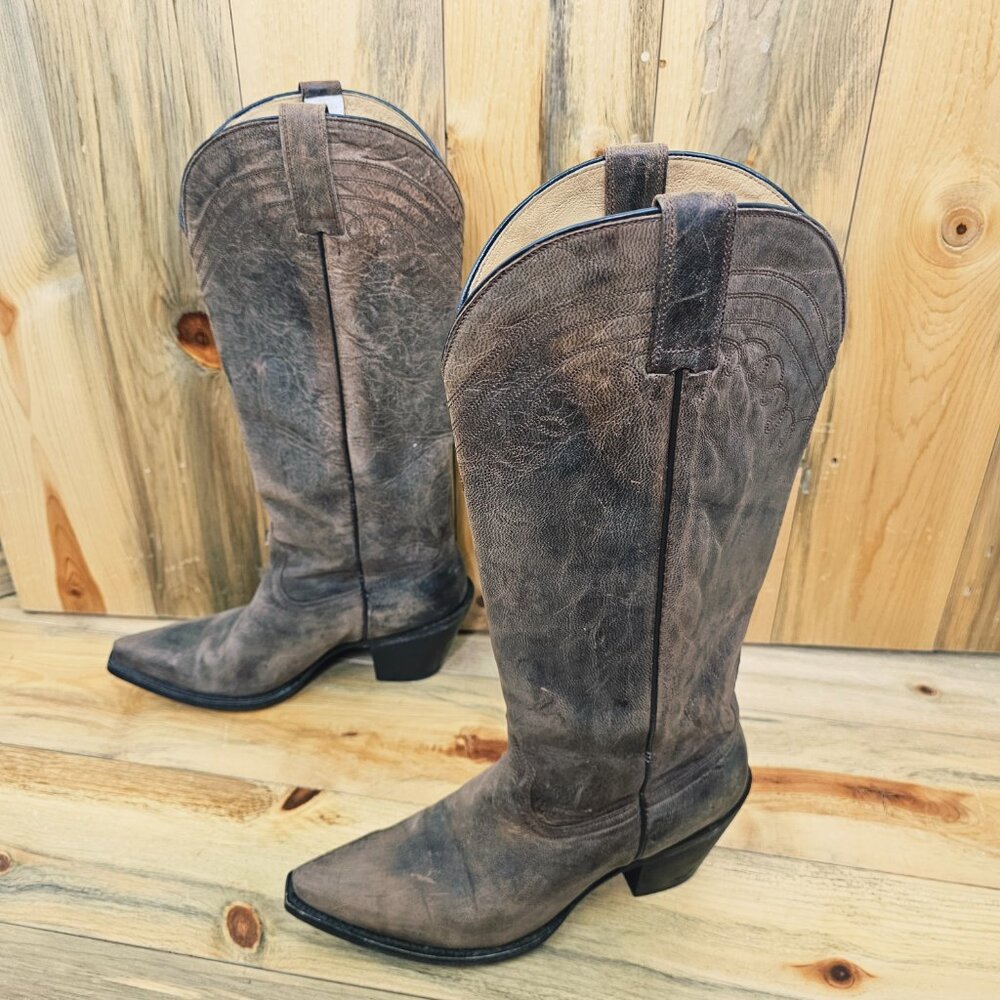 Shyanne Solar Cowboy Boots Brown Leather Size 9